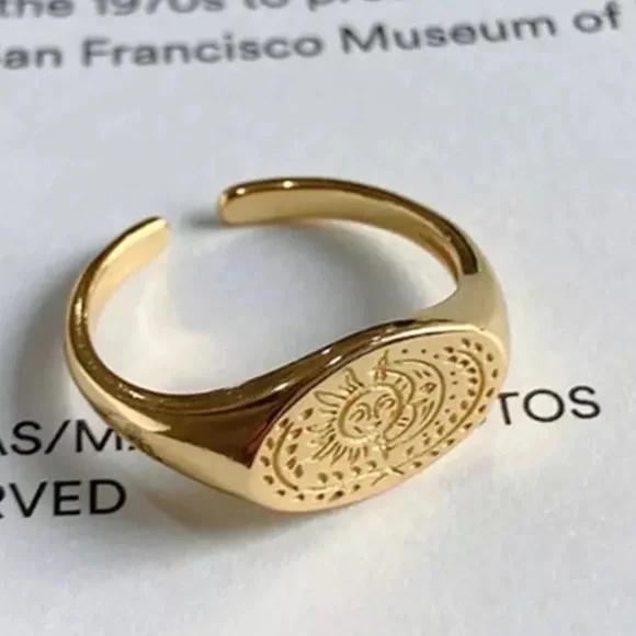 ⚡️Insta sun moon sterling silver open ring - Picture 3 of 5